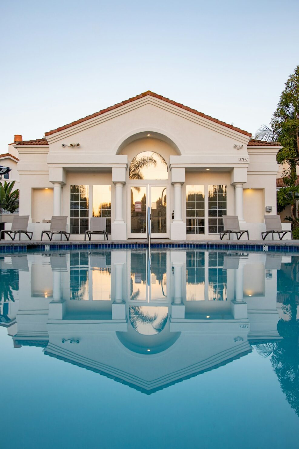 Community pool and clubhouse maintained through HOA management services